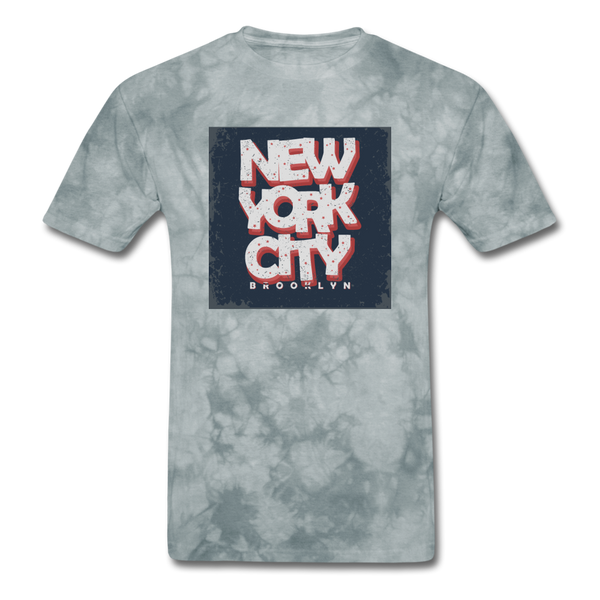 New York City Brooklyn Men's T-Shirt - grey tie dye