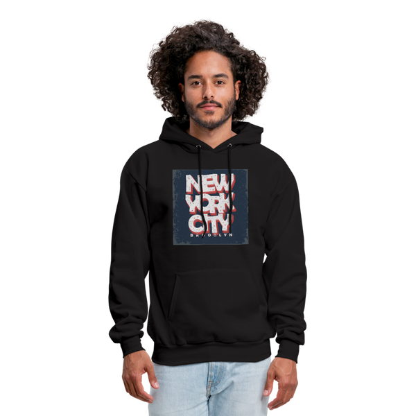 New York City Brooklyn Men's Hoodie - black