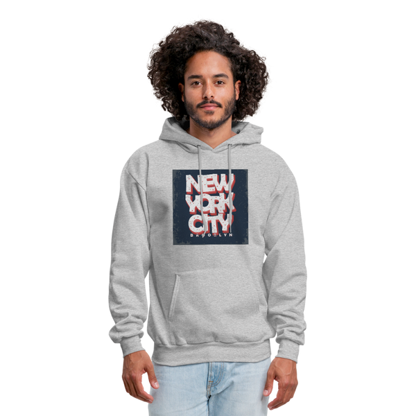 New York City Brooklyn Men's Hoodie - heather gray