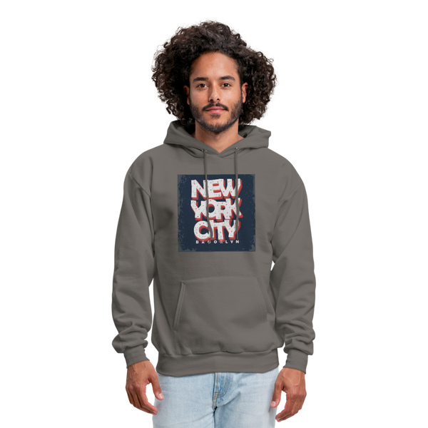 New York City Brooklyn Men's Hoodie - asphalt gray