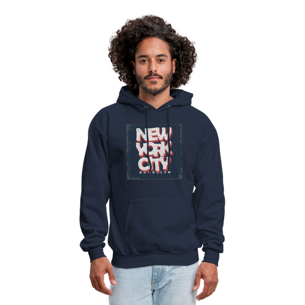 New York City Brooklyn Men's Hoodie - navy