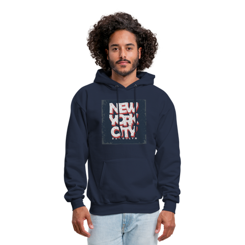 New York City Brooklyn Men's Hoodie - navy