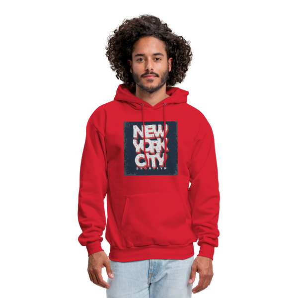 New York City Brooklyn Men's Hoodie - red