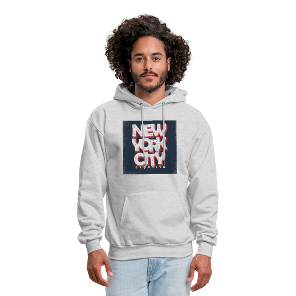 New York City Brooklyn Men's Hoodie - ash 