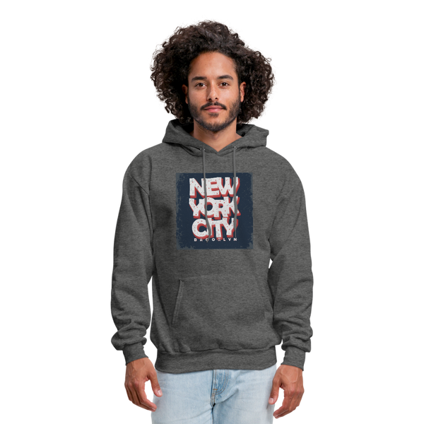 New York City Brooklyn Men's Hoodie - charcoal gray