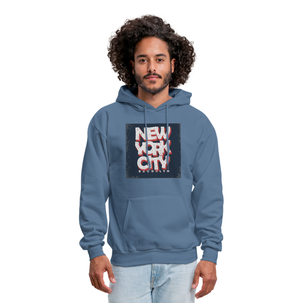 New York City Brooklyn Men's Hoodie - denim blue