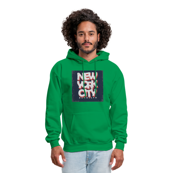 New York City Brooklyn Men's Hoodie - kelly green