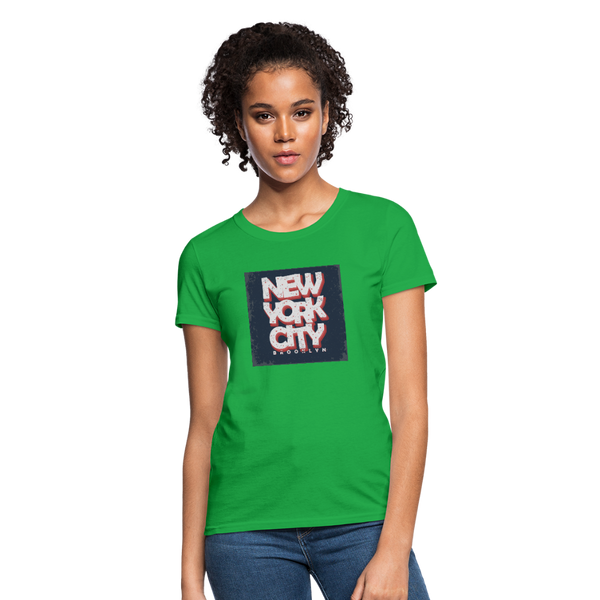 New York City Brooklyn Women's T-Shirt - bright green