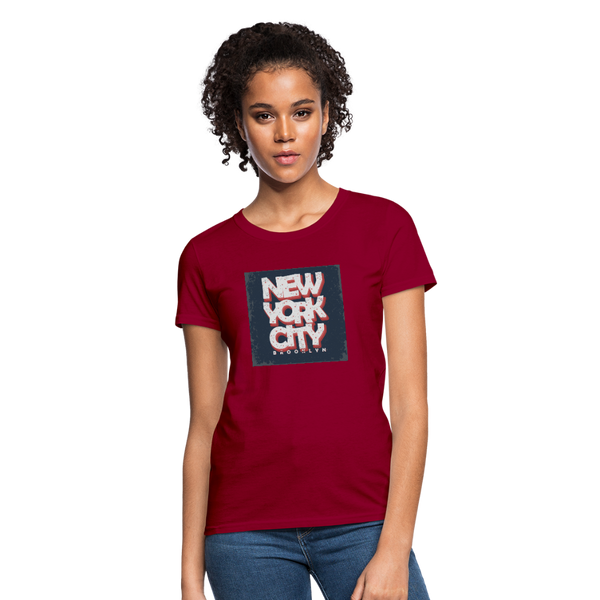 New York City Brooklyn Women's T-Shirt - dark red