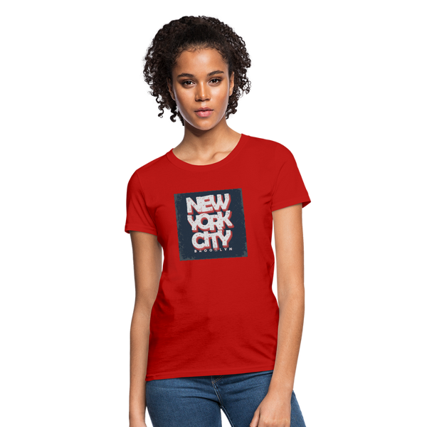 New York City Brooklyn Women's T-Shirt - red