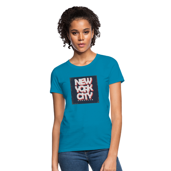 New York City Brooklyn Women's T-Shirt - turquoise