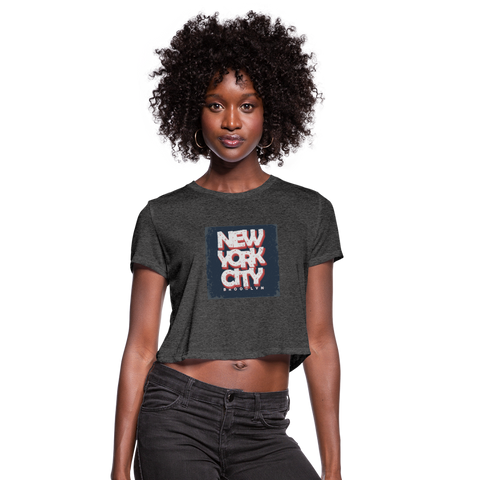 New York City Women's Cropped T-Shirt - deep heather