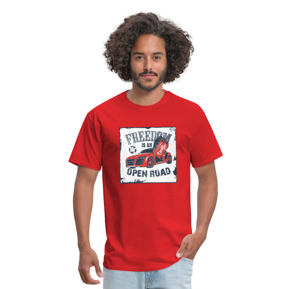 Freedom Is An Open Road Men's T-Shirt - red
