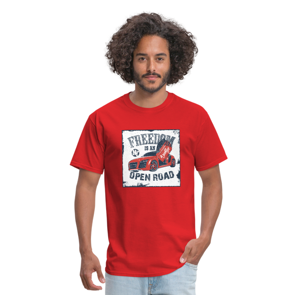 Freedom Is An Open Road Men's T-Shirt - red