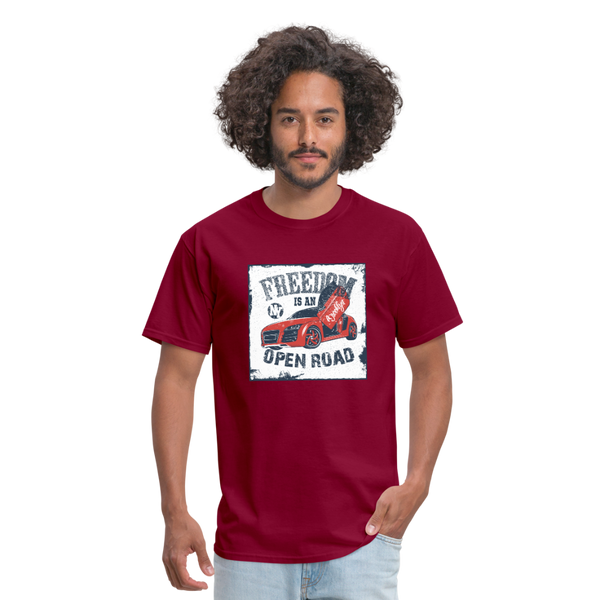 Freedom Is An Open Road Men's T-Shirt - burgundy