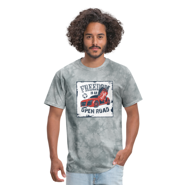 Freedom Is An Open Road Men's T-Shirt - grey tie dye