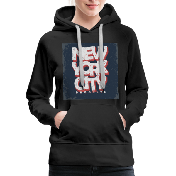 New York City Brooklyn Women’s Premium Hoodie - black
