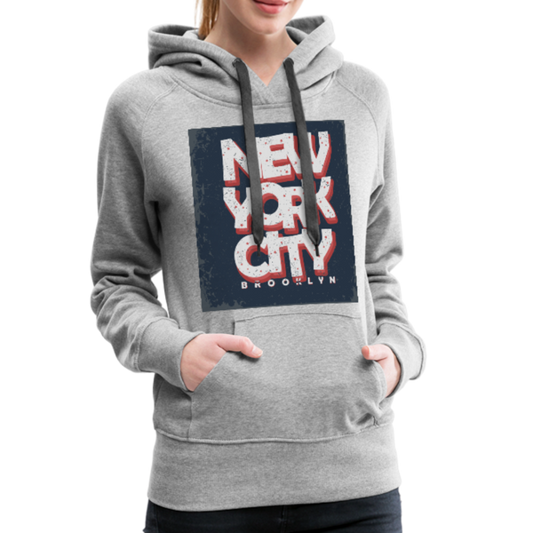 New York City Brooklyn Women’s Premium Hoodie - heather gray