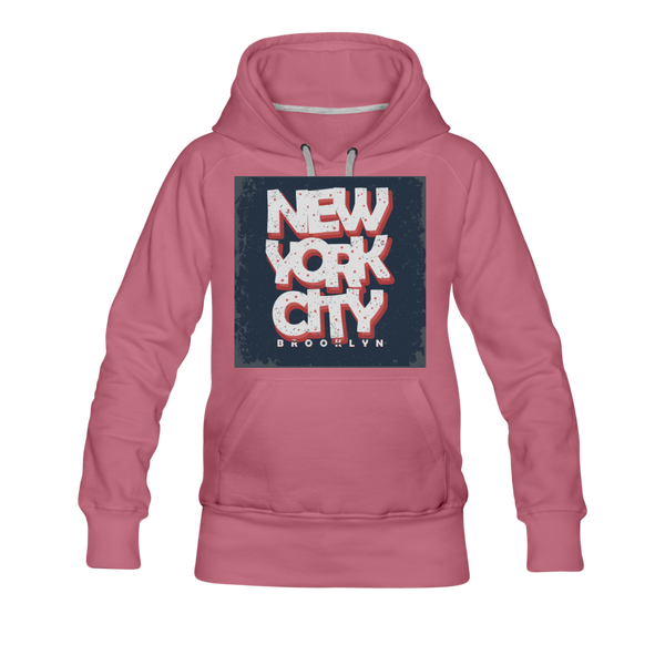 New York City Brooklyn Women’s Premium Hoodie - mauve