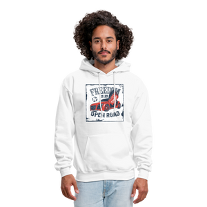 Freedom Is An Open Road Men's Hoodie - white