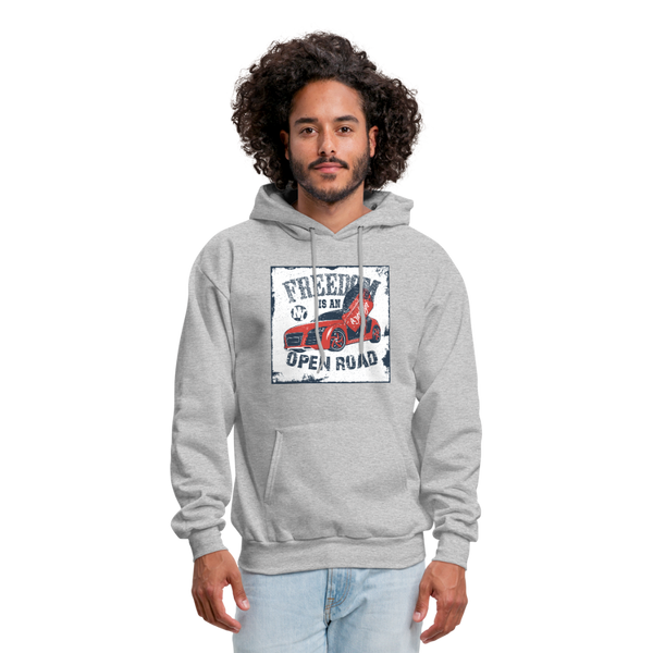 Freedom Is An Open Road Men's Hoodie - heather gray