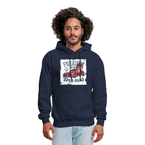 Freedom Is An Open Road Men's Hoodie - navy