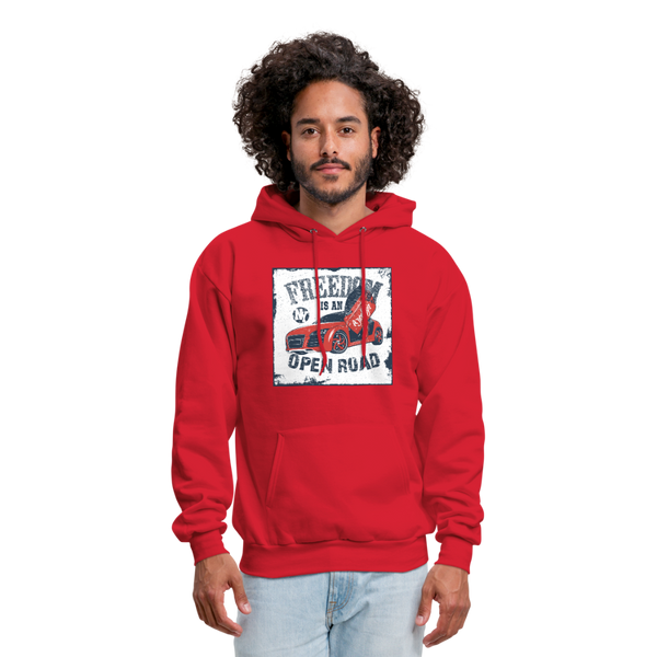 Freedom Is An Open Road Men's Hoodie - red