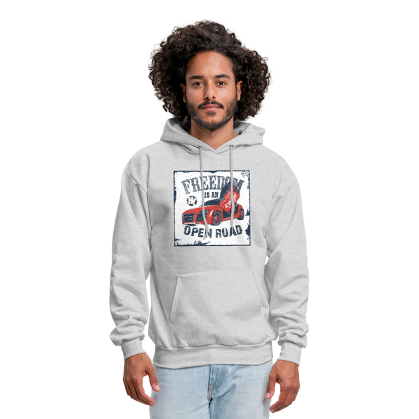 Freedom Is An Open Road Men's Hoodie - ash 