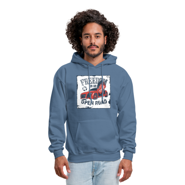 Freedom Is An Open Road Men's Hoodie - denim blue