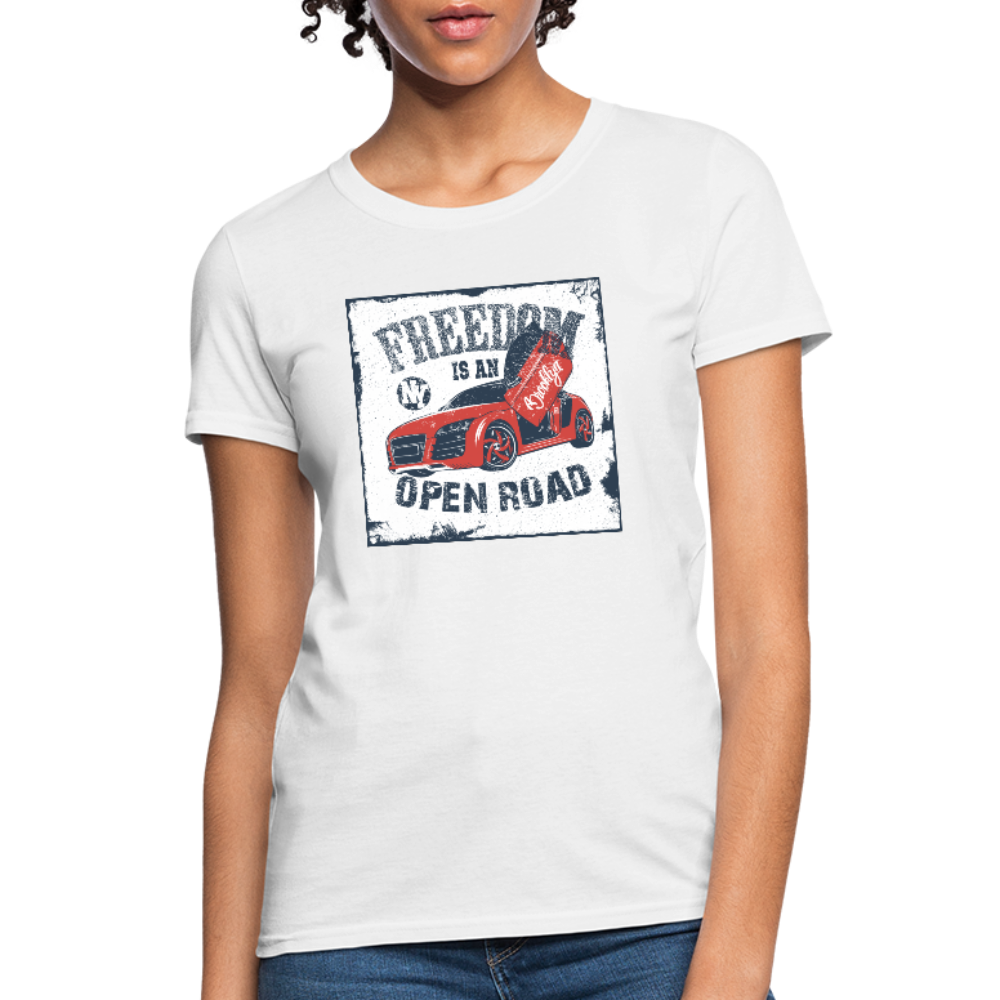 Freedom Is An Open Road Women's T-Shirt - white