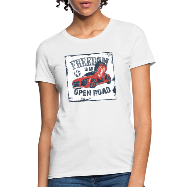 Freedom Is An Open Road Women's T-Shirt - white