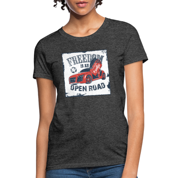 Freedom Is An Open Road Women's T-Shirt - heather black