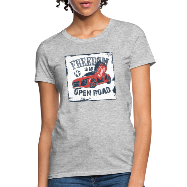 Freedom Is An Open Road Women's T-Shirt - heather gray