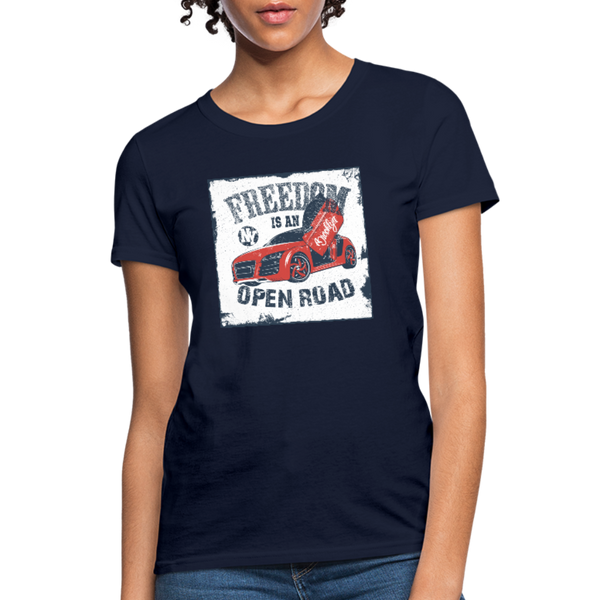 Freedom Is An Open Road Women's T-Shirt - navy