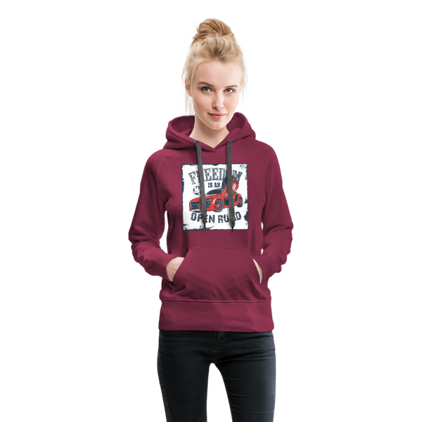 Freedom Is An Open Road Women’s Premium Hoodie - burgundy