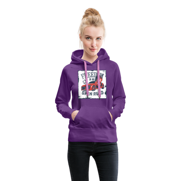 Freedom Is An Open Road Women’s Premium Hoodie - purple