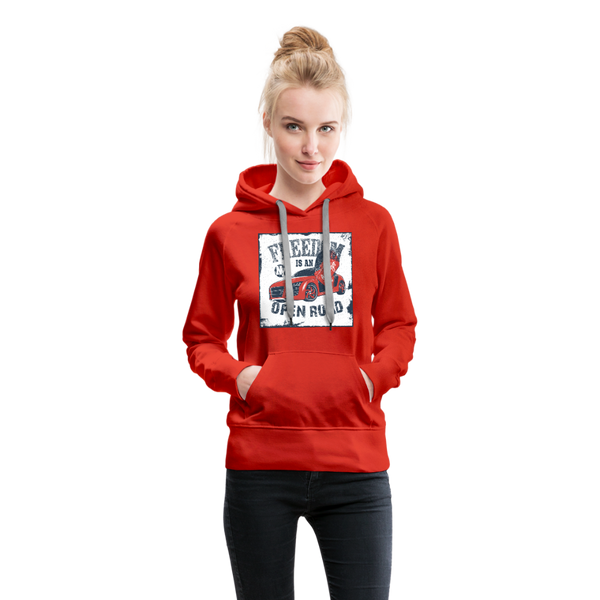 Freedom Is An Open Road Women’s Premium Hoodie - red