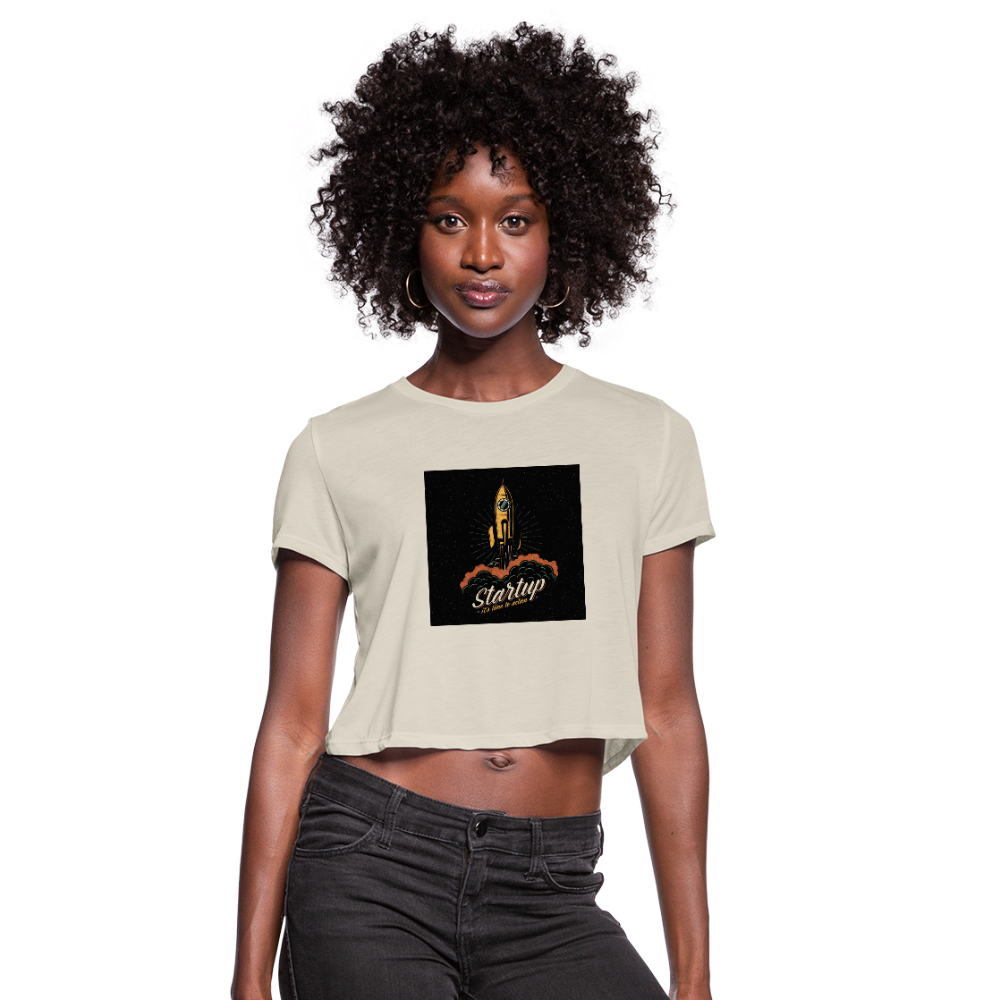 Start Up Women's Cropped T-Shirt - dust