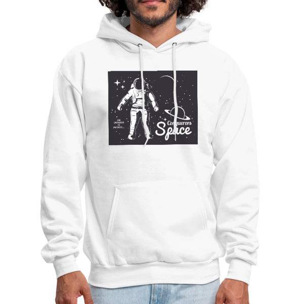 Conqueror's Space Men's Hoodie - white