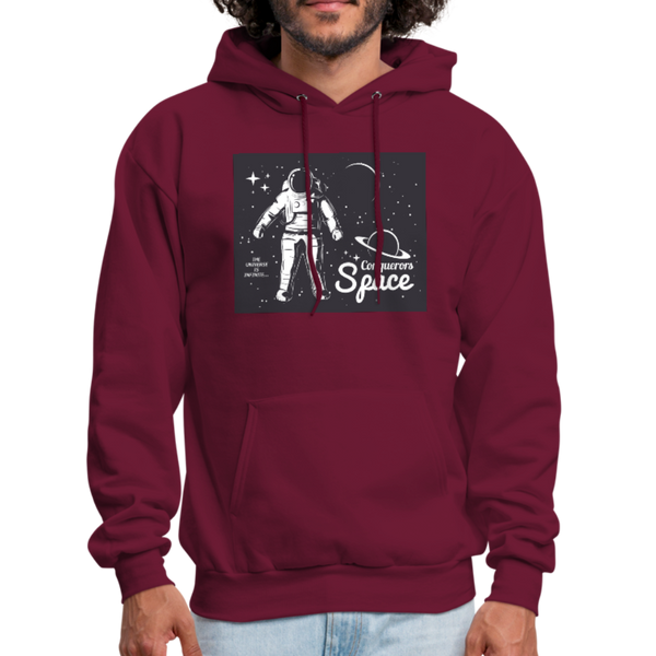 Conqueror's Space Men's Hoodie - burgundy