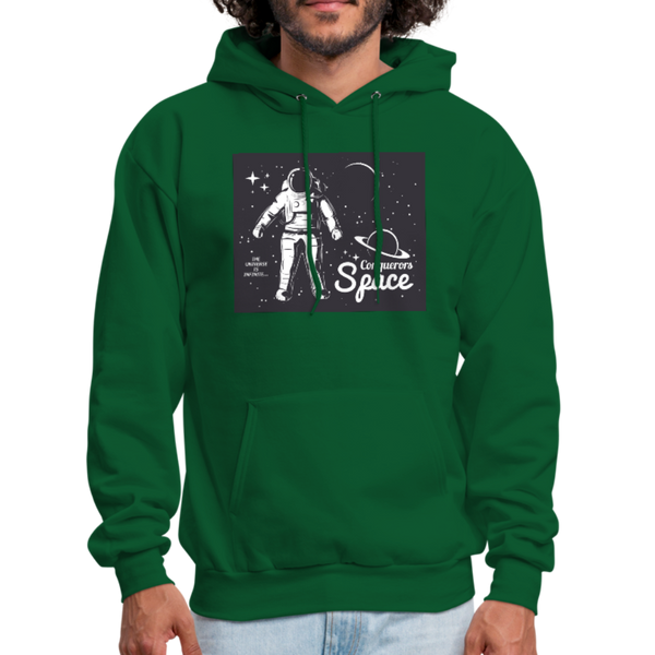 Conqueror's Space Men's Hoodie - forest green