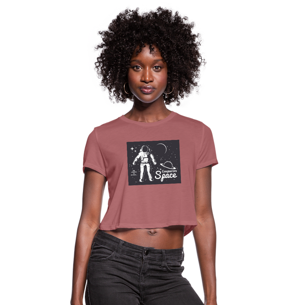 Conqueror's Space Women's Cropped T-Shirt - mauve