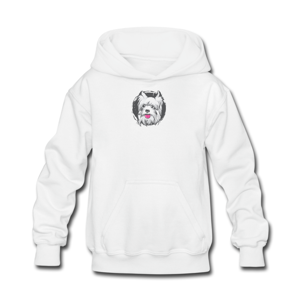 Westie Terrier Kids' Hoodie - white