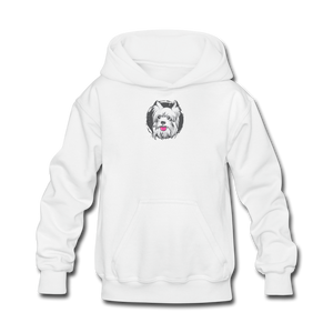 Westie Terrier Kids' Hoodie - white