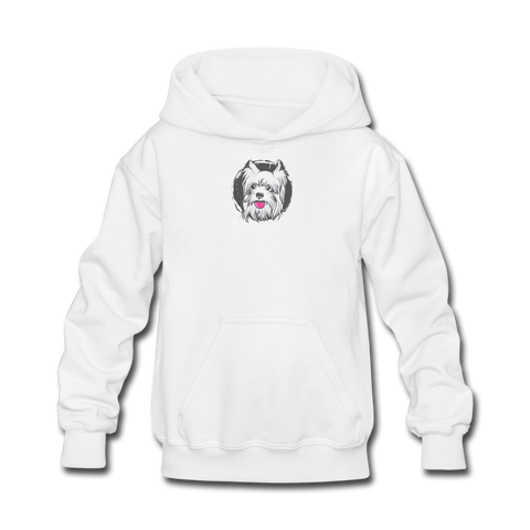 Westie Terrier Kids' Hoodie - white