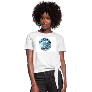 Surf's Up Women's Knotted T-Shirt - white