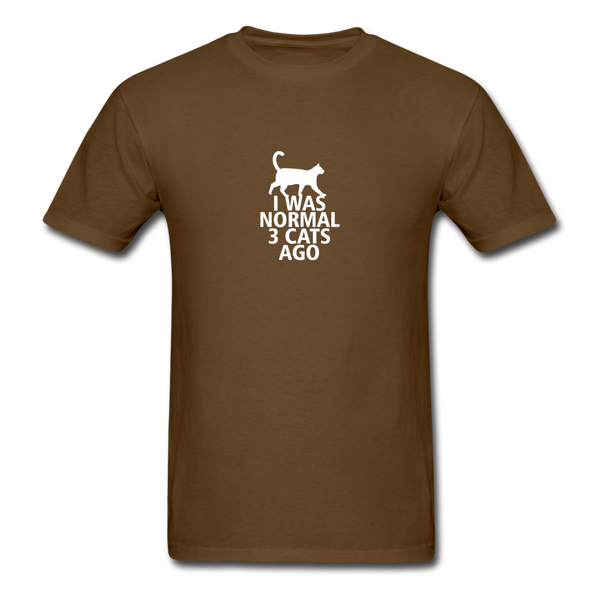 I Was Normal 3 Cats Ago Men's T-Shirt - brown