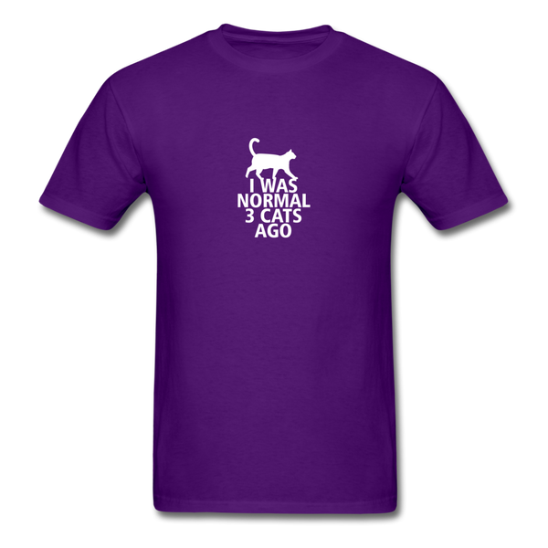 I Was Normal 3 Cats Ago Men's T-Shirt - purple