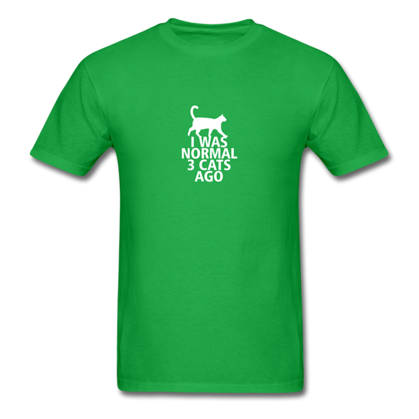 I Was Normal 3 Cats Ago Men's T-Shirt - bright green