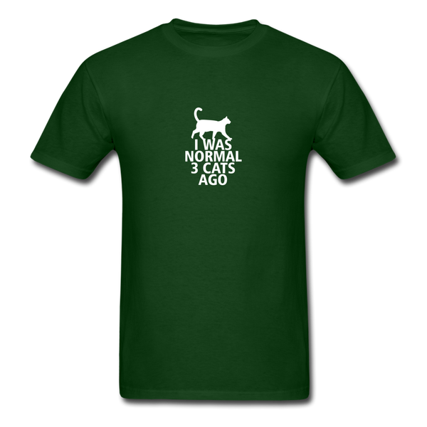 I Was Normal 3 Cats Ago Men's T-Shirt - forest green